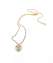 18K CC Heart Pendant Chain Necklace