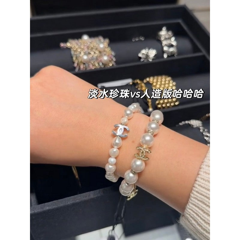 18K CC 26C Pearl Gold Bracelet