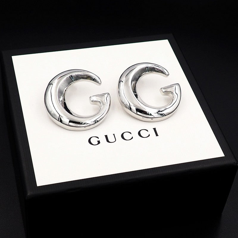 18K GG Large Gold Earrings