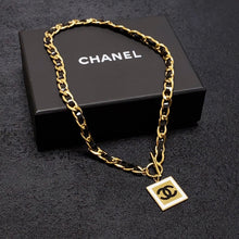 18K CHANEL Leather Choker Necklace