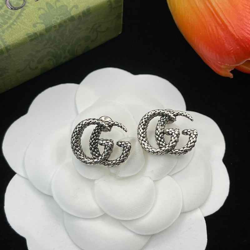 18K GG Twist Gold Earrings