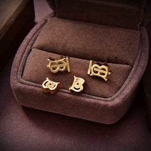 18K BB Logo Earrings