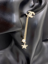 18K CC Pearl & Star Earrings