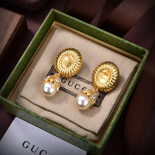 18K Double G Pearl Earrings