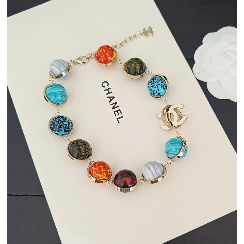 18K CC Color Crystal Gold Bracelet