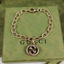 18K Gucci GG Striped Pendant Bracelet