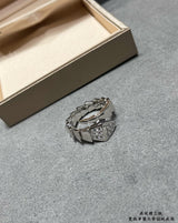 18K BV Serpenti Viper Head Diamond Ring