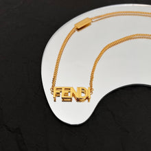 18K F Script Necklace