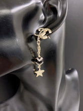 18K CC Star Pearls Earrings