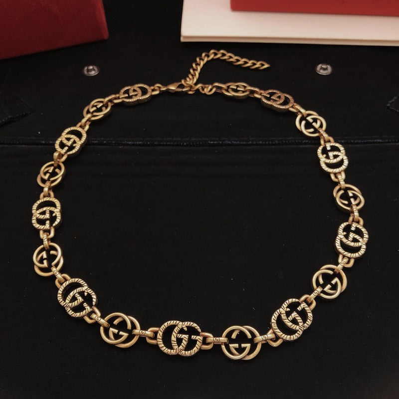 18K GG Vintage Interlocking G Twist Chain Necklace