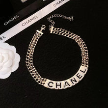 18K CC White Logo Choker Necklace