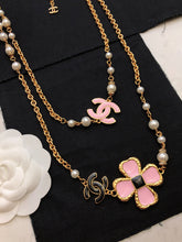 18K CC Pink Flowers Necklace