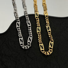 18K F Baguette Chain Necklace