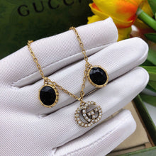 18K Double G Black Stones Bracelet