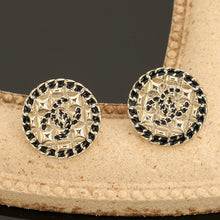 18K CHANEL CC Strass Earrings