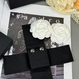 18K CC 25K Black Gold Earrings