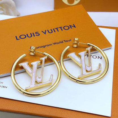 18K Louis Louise Hoop Pearls Earrings