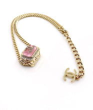 18K CC Pink Resin Chain Necklace