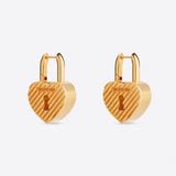 18K Balenciaga Hear Lock Earrings