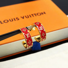 18K Louis Nanogram Enamel Earrings