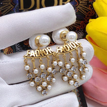 18K CD J'Adior Pearl Earrings