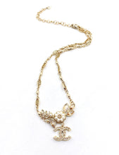 18K CC Flowers Diamonds Necklace