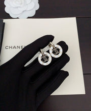 18K CC Circle Earrings