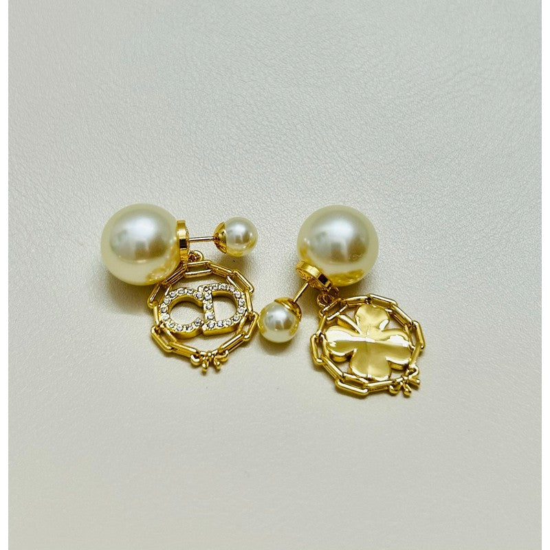 18K CD Tribales Pearl Gold Earrings