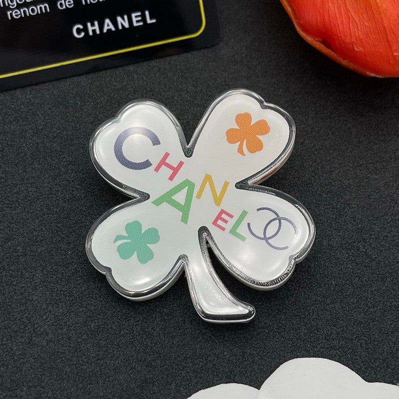 18K CC Color Flower Brooch