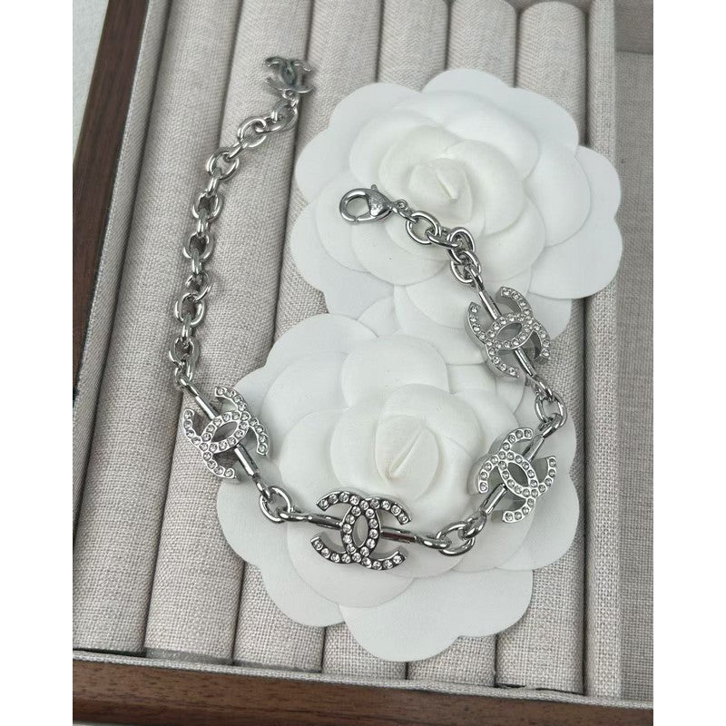 18K CC Gold Diamond Bracelet