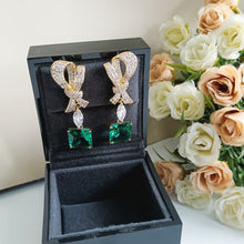 18K BV Magnificent Inspirations Green Crystals Earrings