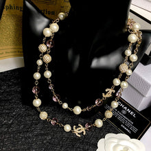 18K CC Black Pearl Diamond Necklace