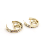 18K CC Circle Crystals Earrings