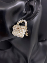 18K CC Small Bag Pearl Earrings