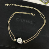 18K CC Chain Choker Necklace