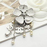 18K CC Camellia Tassel Brooch