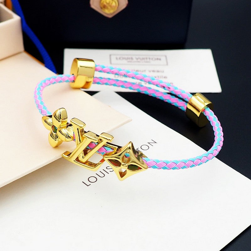 18K Louis Monogram Pink & Purple Gold Bracelet