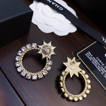 18K CC Star Full Crystal Earrings