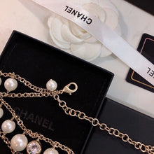 18K CC Pearl Choker Chain Necklace