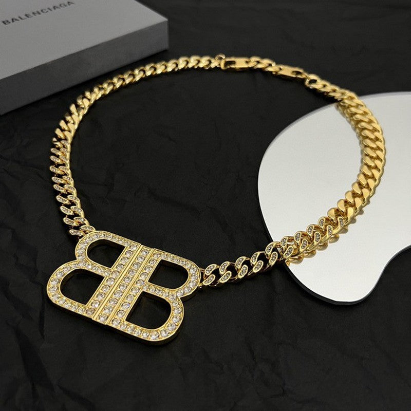 18K BB Chain Diamond Necklace