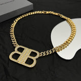 18K BB Chain Diamond Necklace