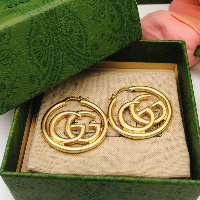18K GG Big Gold Earrings
