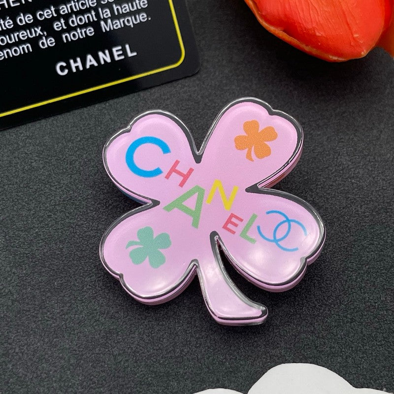 18K CC Color Flower Brooch