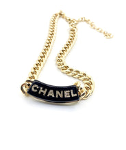 18K CC Black Logo Chain Necklace