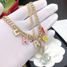 18K CC Color Typo Necklace