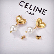 18K Triomphe Heart Pearls Earrings