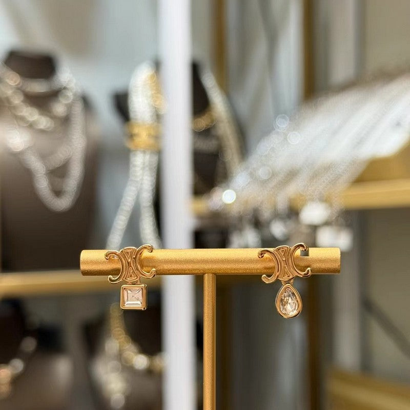 18K CE Triomphe Twinkle Gold Earrings