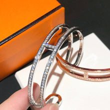 18K Ever Chain D’ancre Cuff Diamond H Bracelet