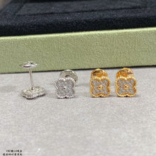 18K Vintage Alhambra Diamonds Earrings