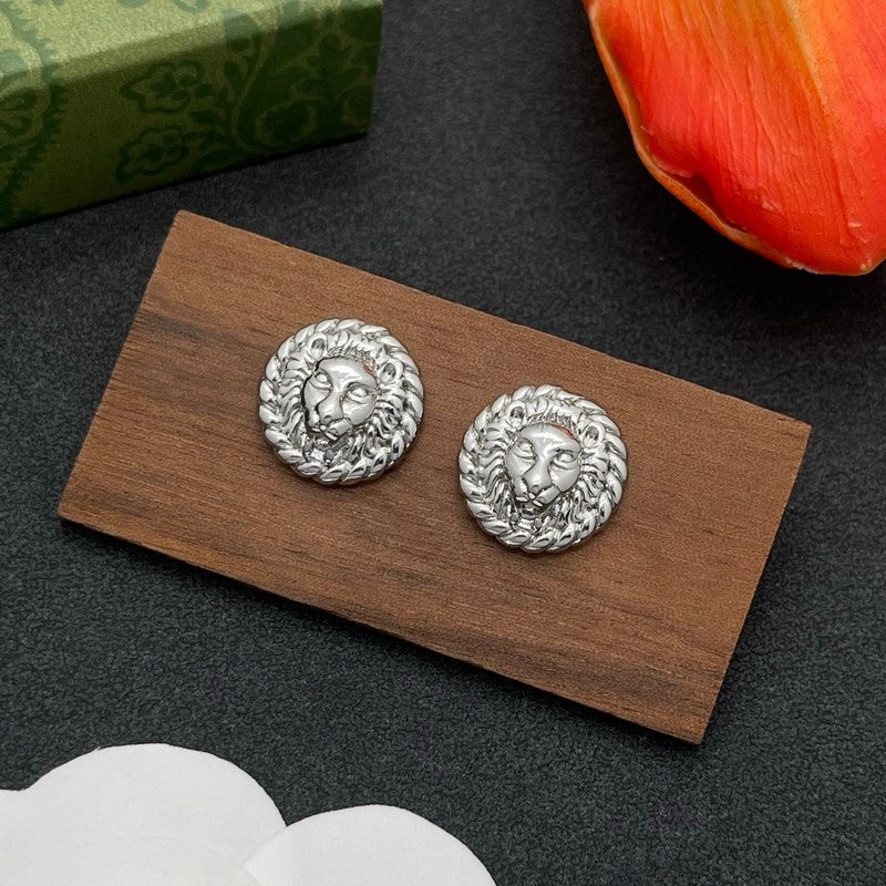 18K GG Lion Earrings